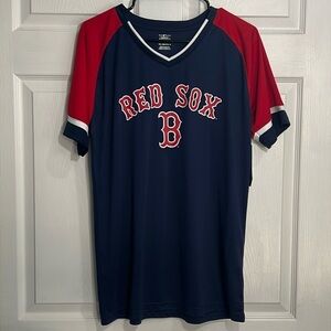 MLB Boston Red Sox Boys V Neck /short Sleeve Sz XXL 18. NWT